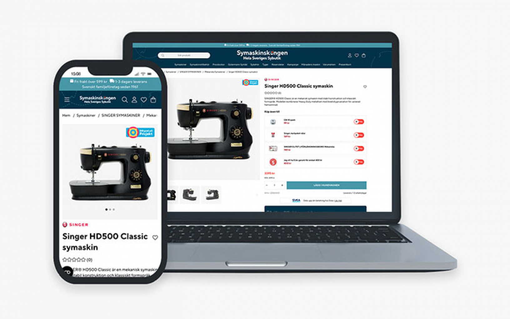 Symaskinskungen växlar upp <br/>– ny e-handel på Askås plattform